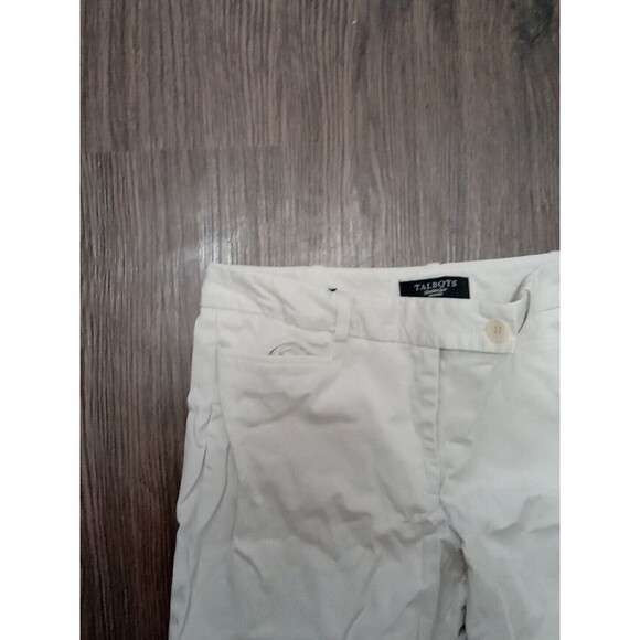 Talbots Signature Pants Womens Size 6 Petite Straight Tan Beige Chinos Trousers - Picture 4 of 14